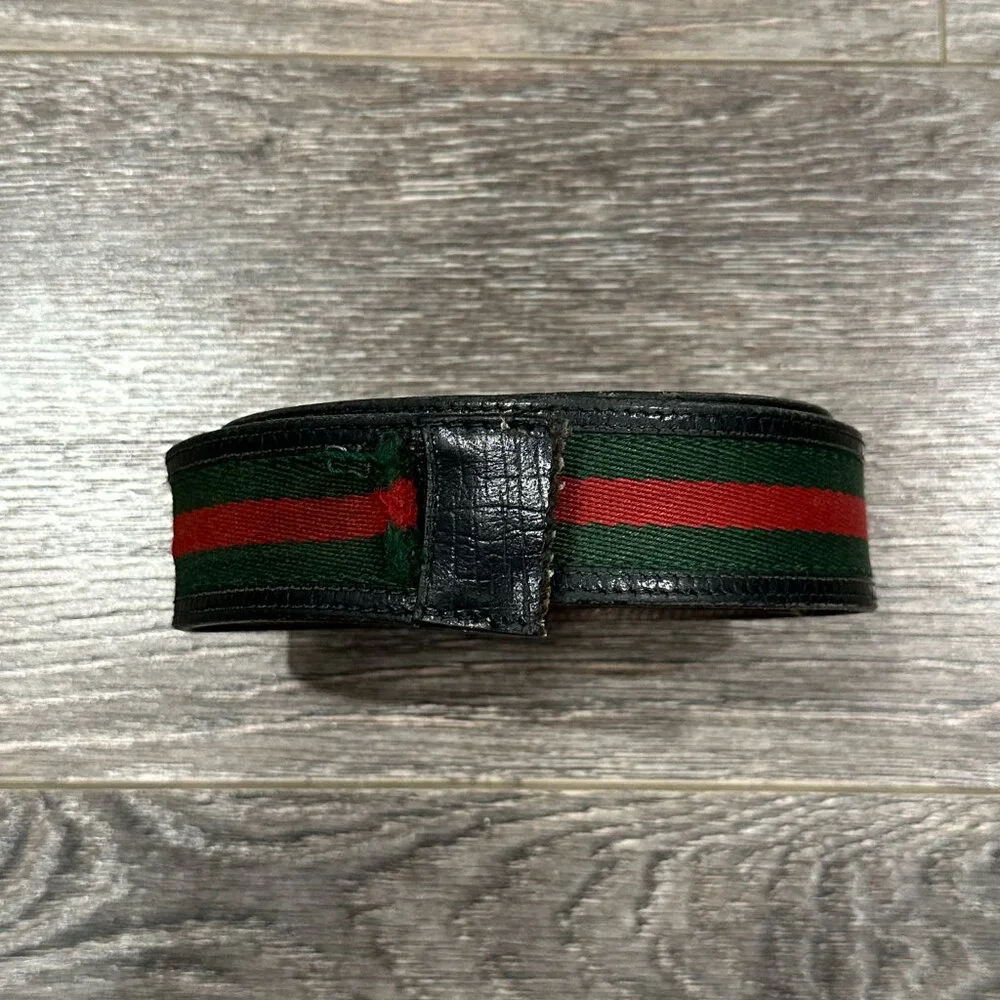Gucci Leather and Fabric Belt – No Buckle – 5/10 Condition - Picture 2 of 12
